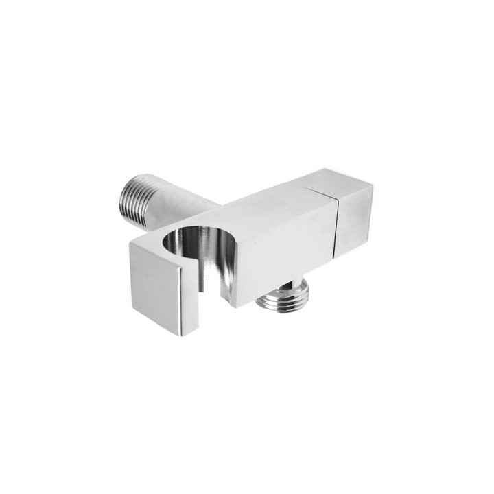 SUPPORTO DOCCIA DESIGN OTTONE CROMO CON ARRESTO 1/2 M Cromo