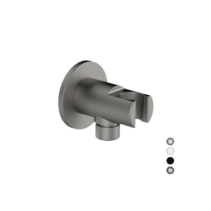 SUPPORTO MINIMAL CON PRESA ACQUA Nero Opaco