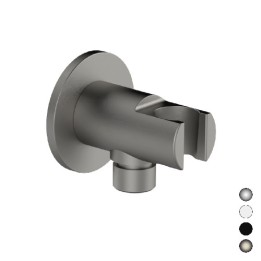 SUPPORTO MINIMAL CON PRESA ACQUA Nichel Spazzolato Opaco