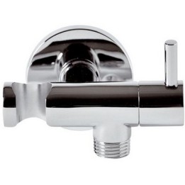 RUBINETTO D'ARRESTO MINIMAL CON SUPPORTO DOCCIA Cromo
