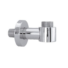 PRESA ACQUA INCASSO TONDA IN OTTONE CROMATO Cromo