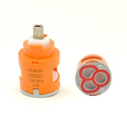 DEVIATORE ROTATIVO A 2 VIE MOD. DR 25 D. 25 Diam. 25 mm