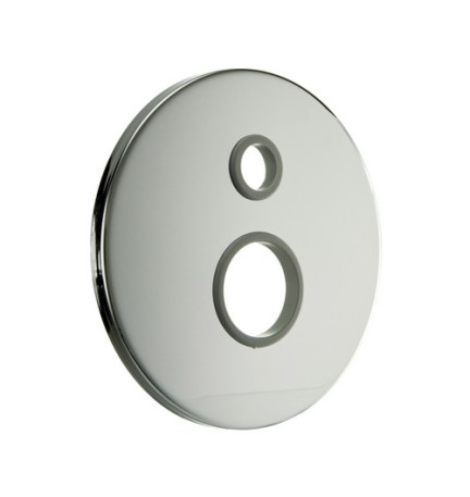 PIASTRA TONDA LISCIA PER INCASSO DOCCIA D.35 C/DEVIATORE Cromo