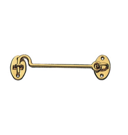 BL GANCIO FERMAFINESTRA OTTONE LUCIDO 200 MM
