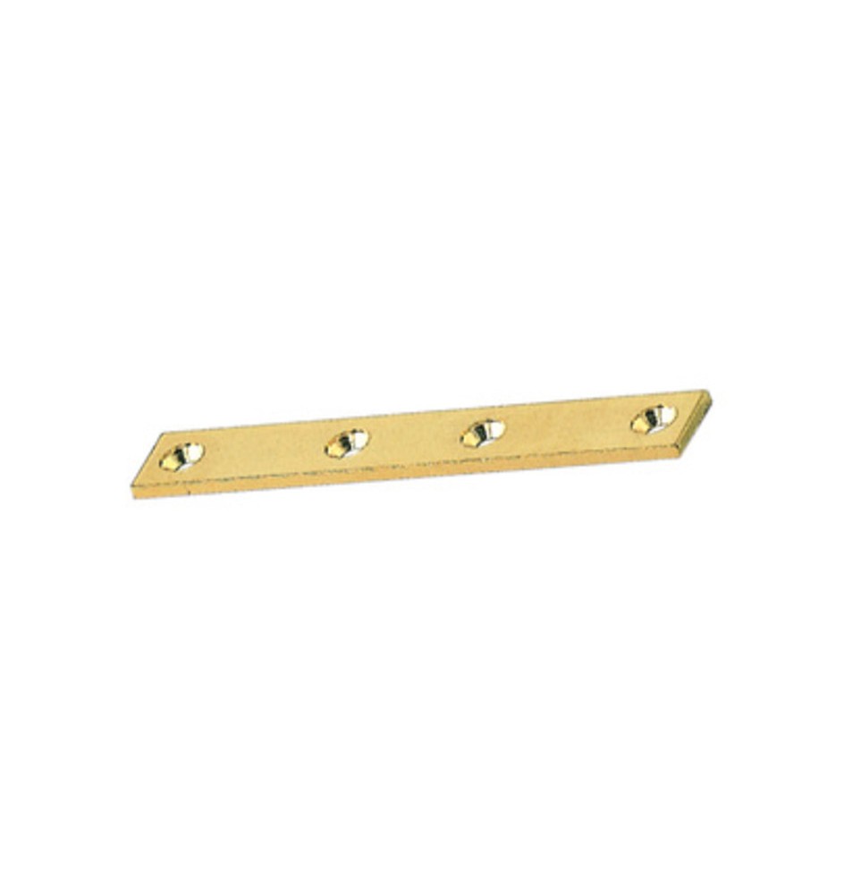BL LASTRINA A 4 FORI DIRITTA OTTONE 80 MM 2 PZ
