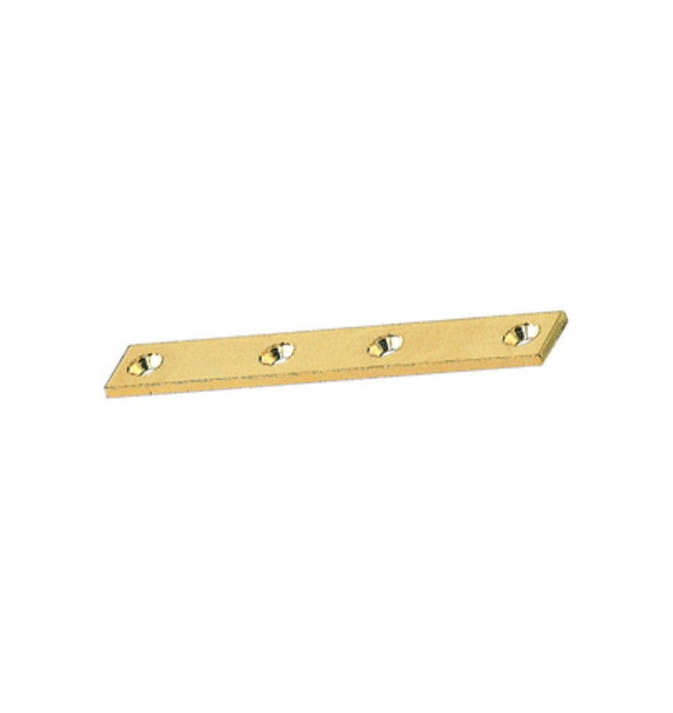 BL LASTRINA A 4 FORI DIRITTA OTTONE 100 MM 2 PZ