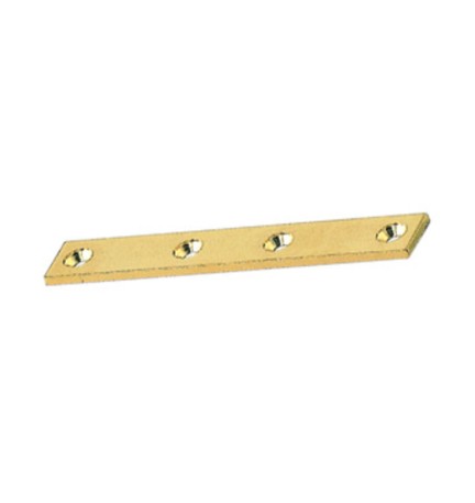 BL LASTRINA A 4 FORI DIRITTA OTTONE 100 MM 2 PZ