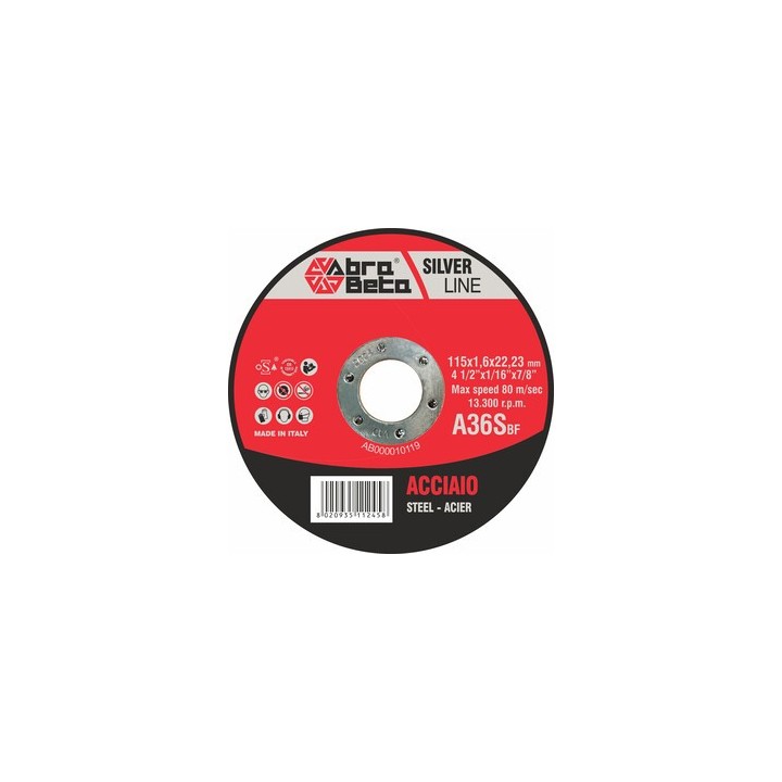 ABRABETA DISCO P/FERRO D 115X1,6 MM