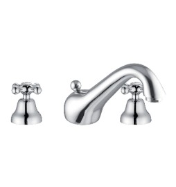BATTERIA LAVABO CANNA BASSA SERIE MAREA Cromo