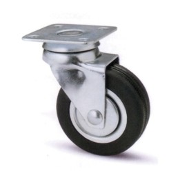 RUOTA MOBILE D 40 MM GOMMA DOPPIA COR 160 PIASTRA
