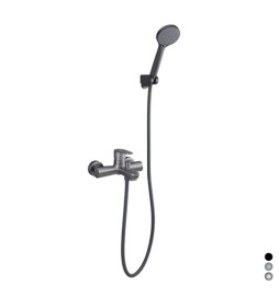 MISCELATORE MONOCOMANDO VASCA SERIE LIZZY Nero opaco