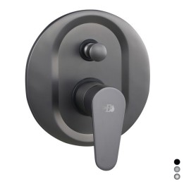 MISCELATORE MONOCOMANDO INCASSO DOCCIA CON DEVIATORE SERIE LIZZY Nero opaco