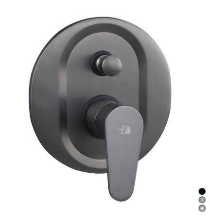 MISCELATORE MONOCOMANDO INCASSO DOCCIA CON DEVIATORE SERIE LIZZY Nero opaco