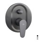 MISCELATORE MONOCOMANDO INCASSO DOCCIA CON DEVIATORE SERIE LIZZY Nero opaco