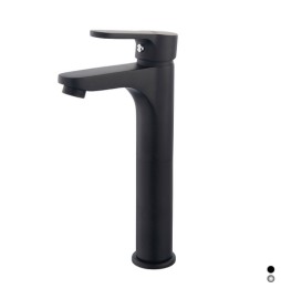 MISCELATORE MONOCOMANDO LAVABO ALTO CM 23,5 SERIE PACO Cromo