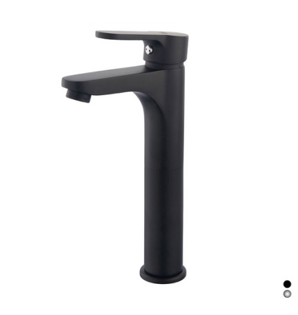 MISCELATORE MONOCOMANDO LAVABO ALTO CM 23,5 SERIE PACO Cromo