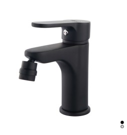 MISCELATORE MONOCOMANDO BIDET SERIE PACO Nero opaco - Senza piletta