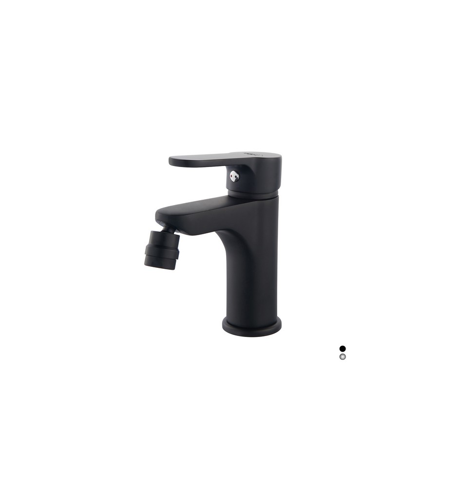 MISCELATORE MONOCOMANDO BIDET SERIE PACO Nero opaco - Senza piletta