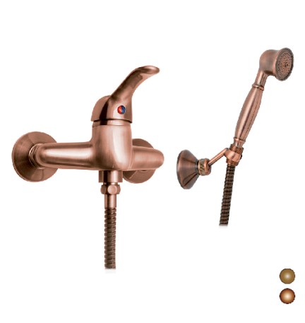 MONOCOMANDO ESTERNO DOCCIA SERIE CLASS Bronzato