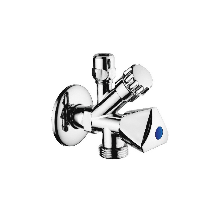 RUBINETTO COMBINATO SOTTOLAVABO-LAVATRICE DOPPIO USO 1/2 x 3/4