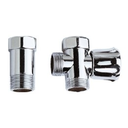RUBINETTO PER LAVATRICE CON COPPIA RETROGRUPPO DADO GIREVOLE 3/4 x 3/4 x 3/4