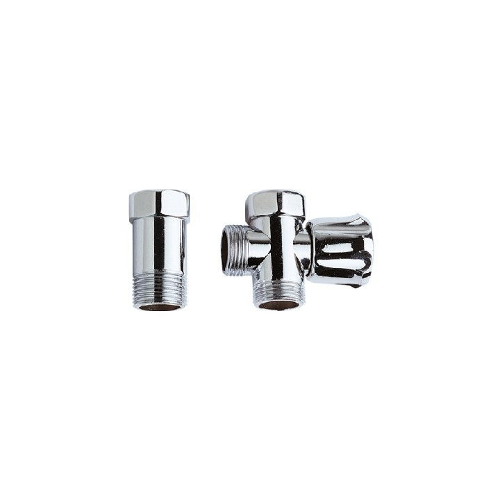 RUBINETTO PER LAVATRICE CON COPPIA RETROGRUPPO DADO GIREVOLE 3/4 x 3/4 x 3/4
