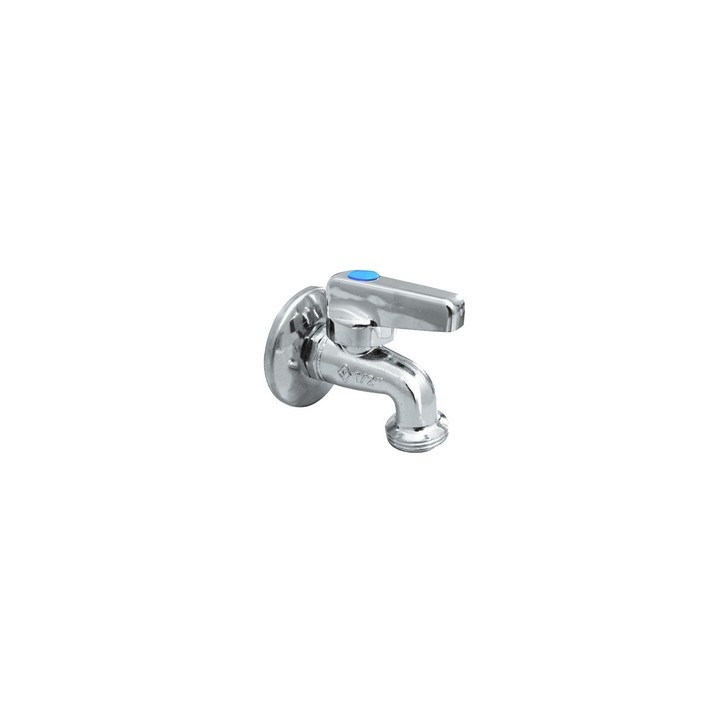 RUBINETTO LAVATRICE CROMATO A SFERA CON ROSONE 1/2 x 3/4 PN 10