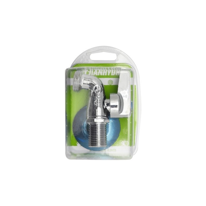 RUBINETTO LAVATRICE CROMATO A SFERA CON ROSONE BLISTER 1/2 x 3/4 PN 10