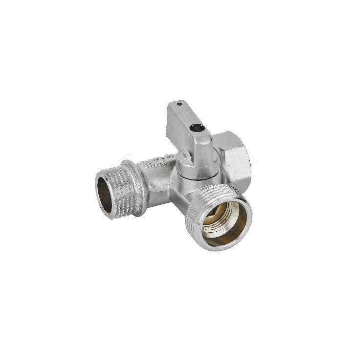 RUBINETTO LAVATRICE A SFERA A 3 VIE 1/2 x 3/4 x 1/2 - DN 8