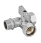 RUBINETTO LAVATRICE A SFERA A 3 VIE 1/2 x 3/4 x 1/2 - DN 8