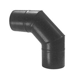 GOMITO P/STUFA A PELLET 90 ATTACCO MM D 8 CM NERO OPACO
