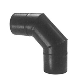 GOMITO P/STUFA A PELLET 90 ATTACCO MM D 8 CM NERO OPACO