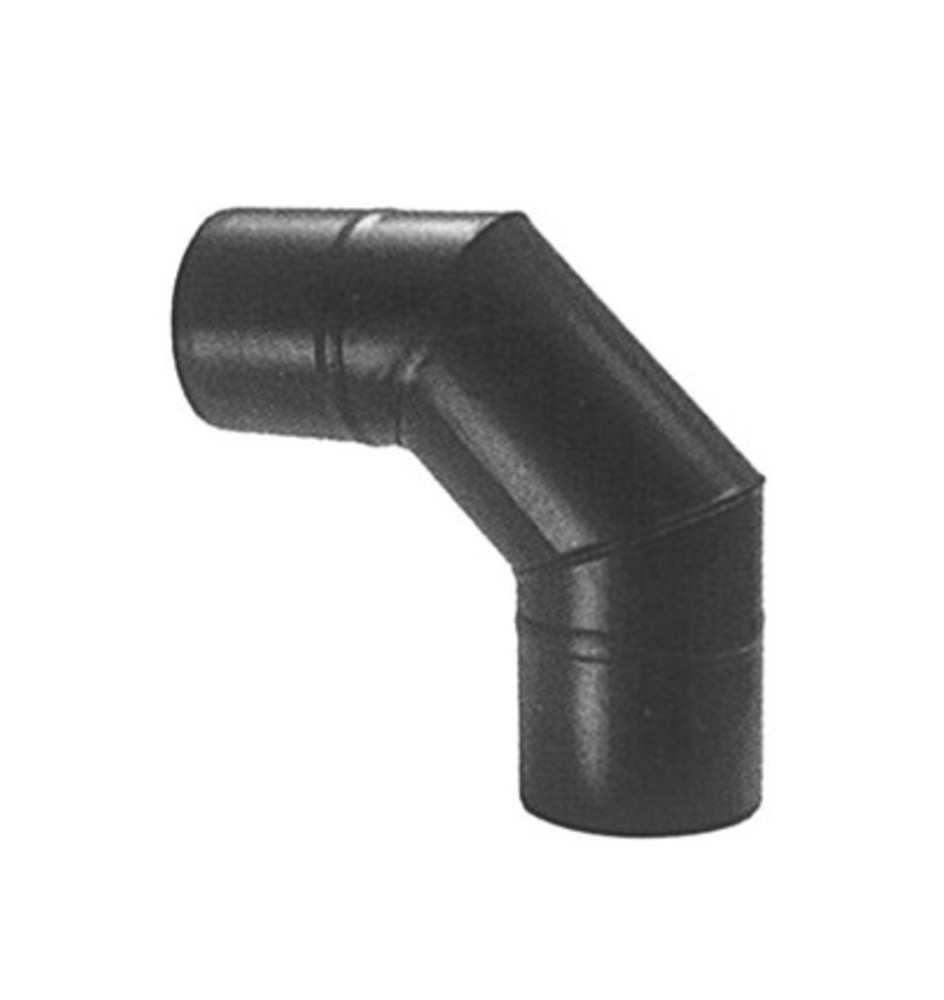 GOMITO P/STUFA A PELLET 90 ATTACCO MM D 8 CM NERO OPACO