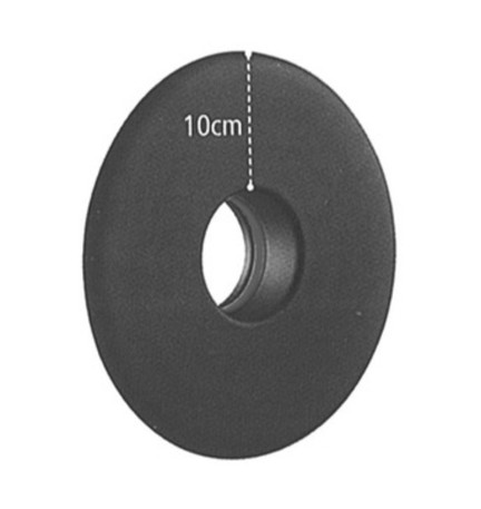 ROSONE P/STUFA A PELLET CORONA 10 CM D 8 CM NERO OPACO