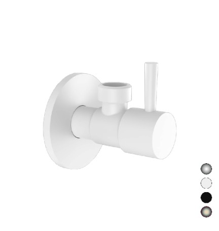 RUBINETTO SOTTOLAVABO D'ARREDO MOD. "MINIMAL" 1/2x10 Nero Opaco 1/2x1/2