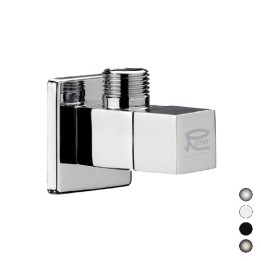 RUBINETTO SOTTOLAVABO D'ARREDO MOD. QUADRO Cromo Lucido 1/2x10