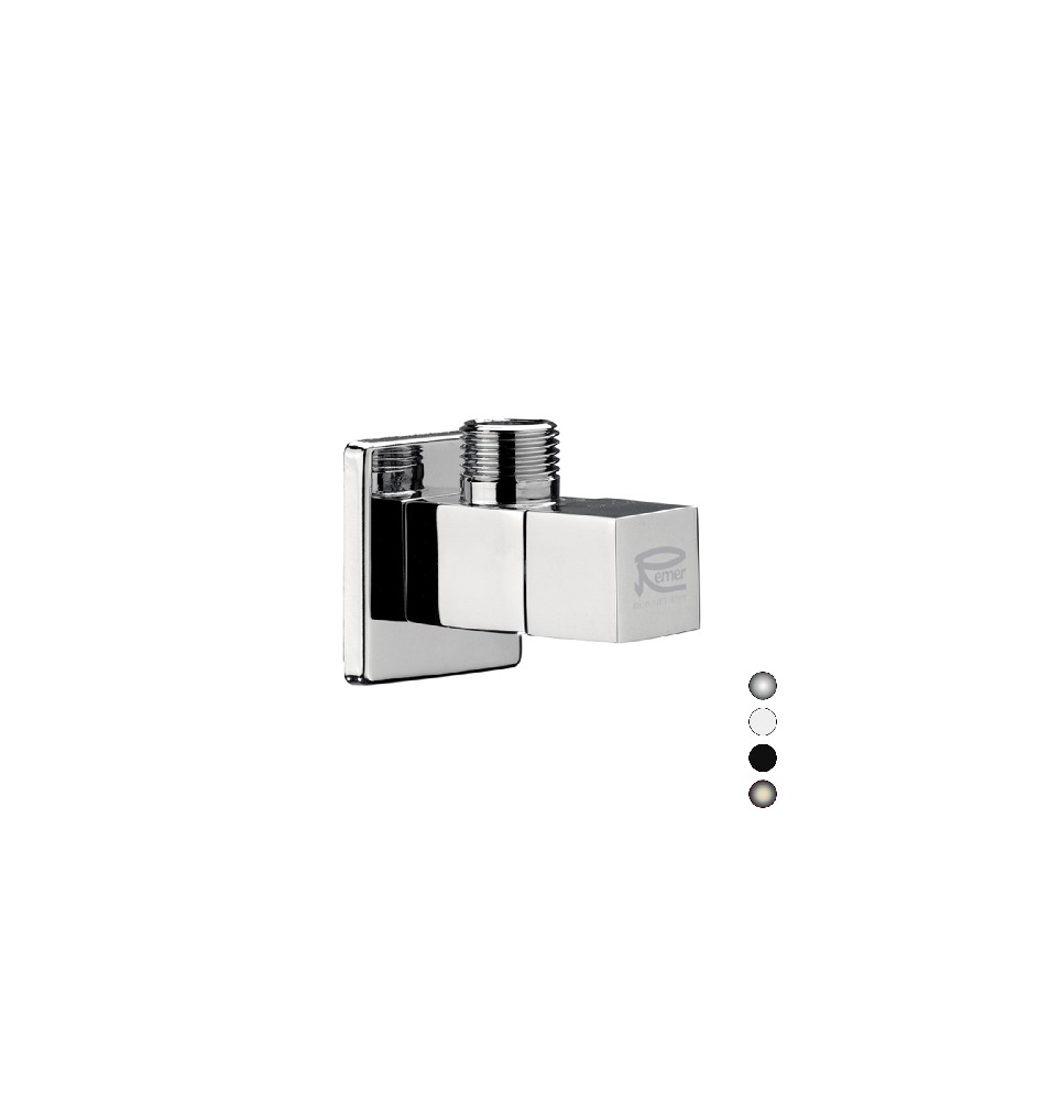 RUBINETTO SOTTOLAVABO D'ARREDO MOD. QUADRO Cromo Lucido 1/2x10