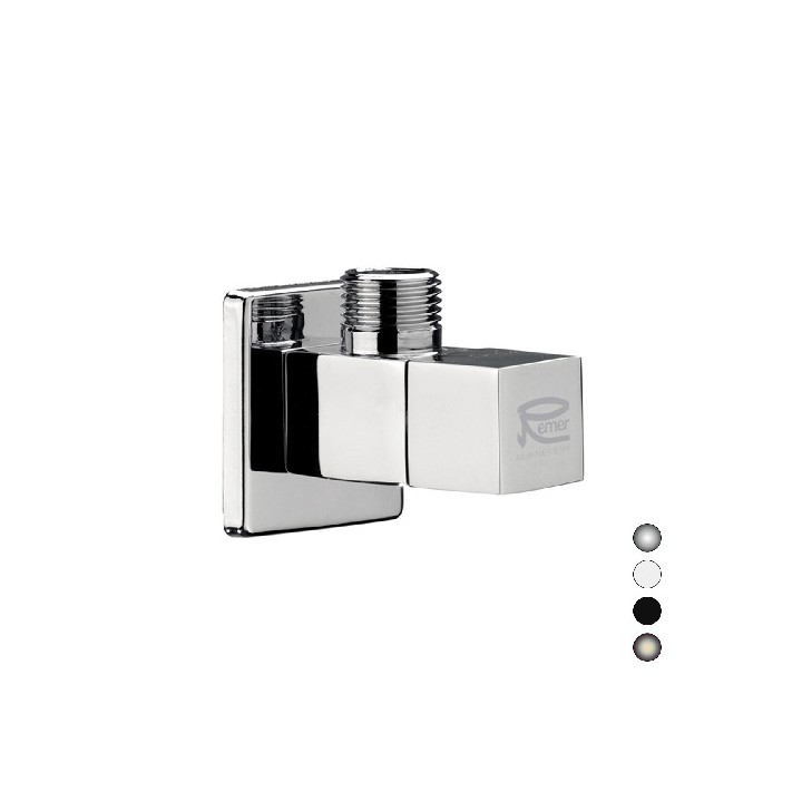 RUBINETTO SOTTOLAVABO D'ARREDO MOD. QUADRO Bianco Opaco 1/2x1/2