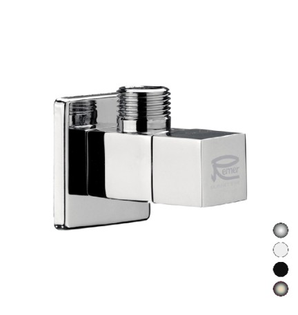 RUBINETTO SOTTOLAVABO D'ARREDO MOD. QUADRO Nichel Spazzolato Opa 1/2x1/2