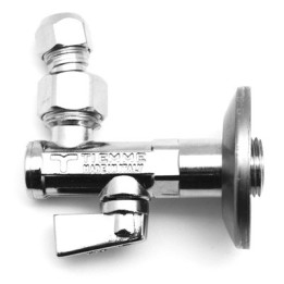 RUBINETTO SOTTOLAVABO CON FILTRO A SNODO E ROSONE TIEMME 1/2"x 10