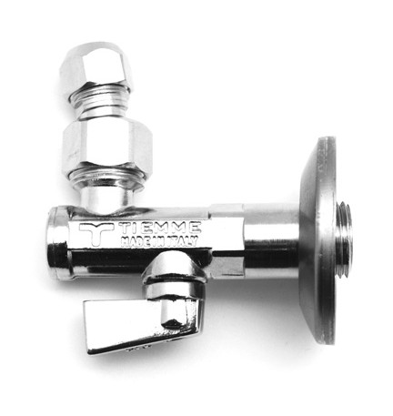 RUBINETTO SOTTOLAVABO CON FILTRO A SNODO E ROSONE TIEMME 1/2"x 10