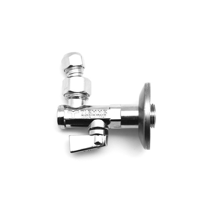 RUBINETTO SOTTOLAVABO CON FILTRO A SNODO E ROSONE TIEMME 1/2"x 10