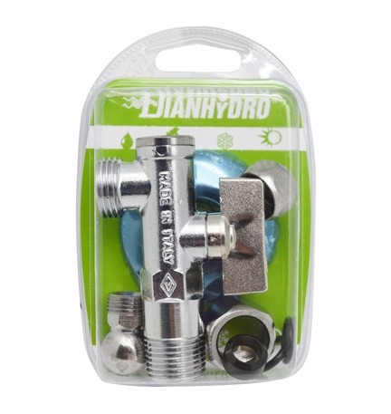 RUBINETTO SOTTOLAVABO A SFERA CON FILTRO A SNODO BLISTER 1/2 x 10 DN 8/PN 10