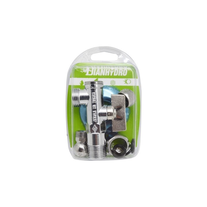 RUBINETTO SOTTOLAVABO A SFERA CON FILTRO A SNODO BLISTER 1/2 x 10 DN 8/PN 10
