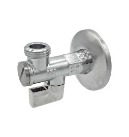 RUBINETTO SOTTOLAVABO A SFERA CON FILTRO E ROSETTA 1/2x1/2 DN 8/PN 10