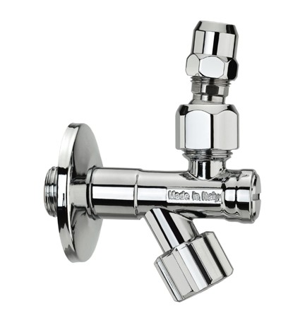 RUBINETTO SOTTOLAVABO A VITONE CON FILTRO A SNODO 1/2 X 3/8