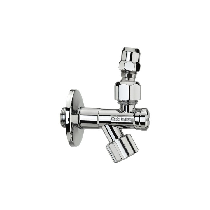 RUBINETTO SOTTOLAVABO A VITONE CON FILTRO A SNODO 1/2 X 3/8