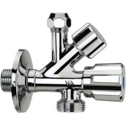 RUBINETTO COMBINATO SOTTOLAVABO - LAVATRICE 1/2 x 3/4 Blister