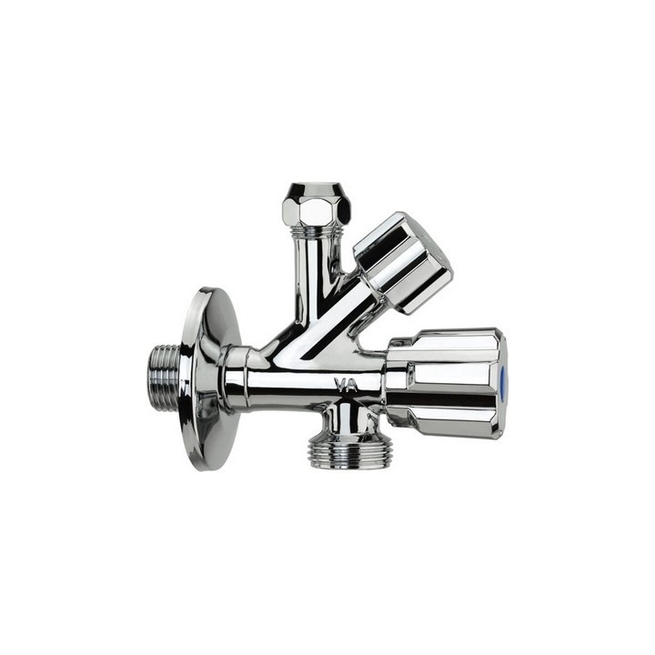 RUBINETTO COMBINATO SOTTOLAVABO - LAVATRICE 1/2 x 3/4 Blister
