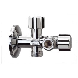 RUBINETTO DUAL N+S 1/2" CON ROSONE 1/2 x 1/2 x 1/2